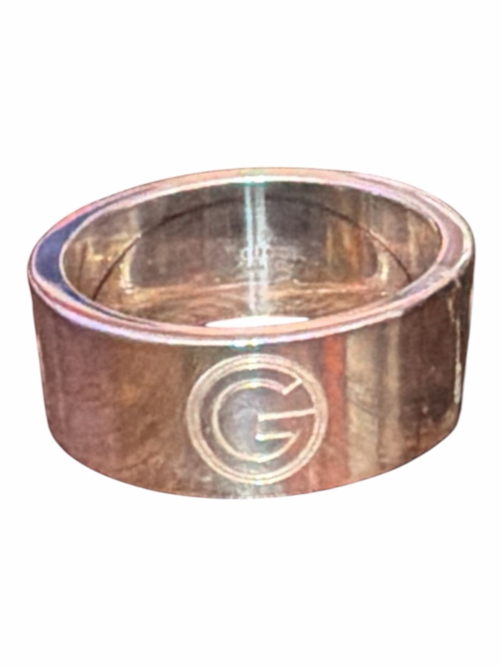NIB Gucci Sterling Silver Cut-Out G Motif Wide Band Ring (Full Set) - Picture 2 of 4